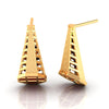 18K gorgeous conical gold earrings with a reddish tint