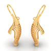 18K earrings made of gold with a distinctive bent conical form