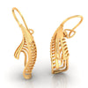 18K earrings made of gold with a distinctive bent conical form