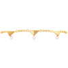 18K graceful gold bracelets with conical shapes and beads