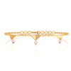 18K graceful gold bracelets with conical shapes and beads