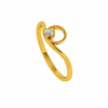 18KT (750) Yellow Gold and Diamond Ring for Women