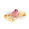 18K Rose with 'Love' Word Gold Ring