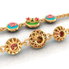 18K gold bracelet featuring three distinct heart-shaped patterns