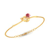 18K gold bracelet with a tulip flower design  