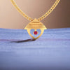 14K Gold Pendant With Sheltered Heart Design