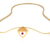 14K Gold Pendant With Sheltered Heart Design