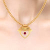 14K Gold Pendant With Sheltered Heart Design