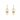 18KT (750) Yellow Gold and Diamond Earring for Women