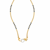 18KT (750) Yellow Gold and Diamond Mangalsutra (Artificial Beaded) for Women