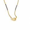 18KT (750) Yellow Gold and Diamond Mangalsutra (Artificial Beaded) for Women