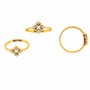 18KT (750) Yellow Gold and Diamond Ring for Women