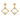 Dazzling Diamond Embedded Triangle 18K Womenâ€™s Gold Earrings