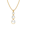 Imperative Diamond Embedded Tri-Ringed Design 18KT Gold Pendant