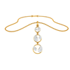 Imperative Diamond Embedded Tri-Ringed Design 18KT Gold Pendant