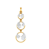 Imperative Diamond Embedded Tri-Ringed Design 18KT Gold Pendant