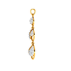 Imperative Diamond Embedded Tri-Ringed Design 18KT Gold Pendant