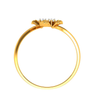 Bi-Floral Diamond Studded Intricately Crafted 18KT Gold Ring for Women