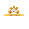 Stone Studded Fashionable Designed 18KT Womenâ€™s Gold Ring