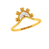 Stone Studded Fashionable Designed 18KT Womenâ€™s Gold Ring