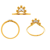 Stone Studded Fashionable Designed 18KT Womenâ€™s Gold Ring