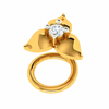 18KT (750) Yellow Gold and Diamond Nosepin for Women