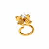 18KT (750) Yellow Gold and Diamond Nosepin for Women