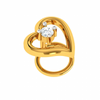 18KT (750) Yellow Gold and Diamond Nosepin for Women