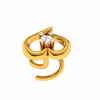 18KT (750) Yellow Gold and Diamond Nosepin for Women