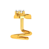 18KT Festive Season Special Gold Diamond Nose Pin 