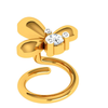 18KT Unique Design Gold & Diamond Nose Stud For You