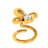 18KT Unique Design Gold & Diamond Nose Stud For You