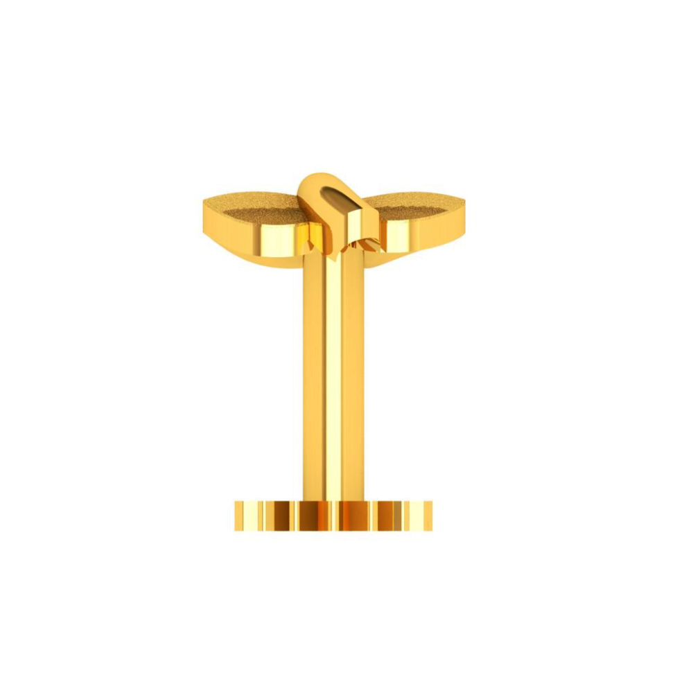 18KT Gold Leaf Nose Stud