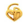 18KT Gold Heart Nose Stud for Women