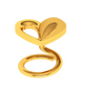 18KT Gold Heart Nose Stud for Women