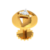 18KT Triangle Themed Gold & Diamond Nose Pin Design