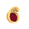 18KT Red Stone Studded Unique & Exclusive Gold Nose Pin