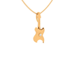 Guitar Style Yellow 18K Gold Diamond Pendant