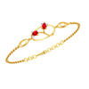 Red Rose Golden Diamond Bracelet