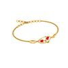 Red Rose Golden Diamond Bracelet