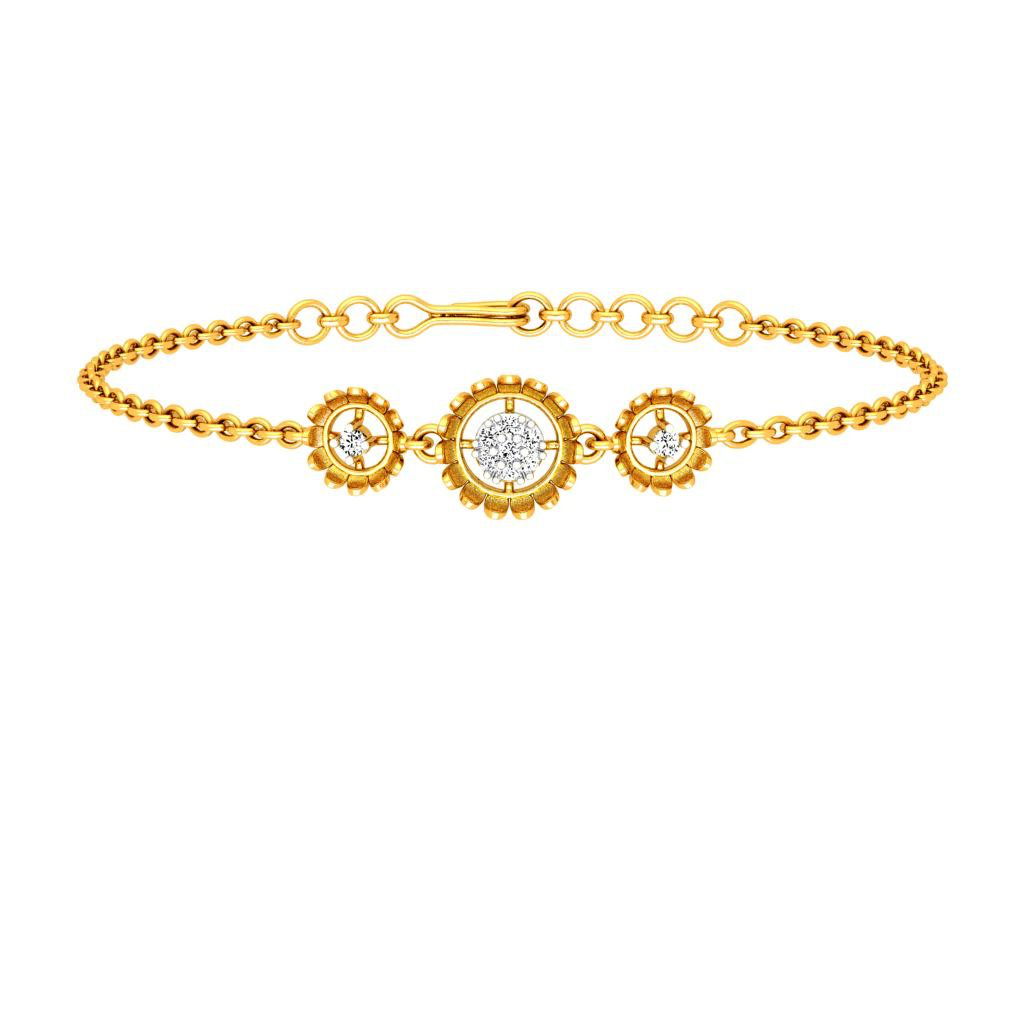 Golden Diamond Bud Bracelet