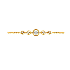 Circular Gold And Diamond Bracelet