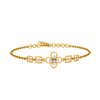 Dazzling Gold Floral Diamond Bracelet