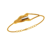 Asymmetric Gold Motif Diamond Bracelet