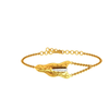 Asymmetric Gold Motif Diamond Bracelet