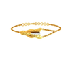 Asymmetric Gold Motif Diamond Bracelet