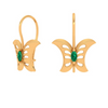 Mesmerizing Morpho Motif Gold Earrings