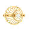 Petal Motif Circular Gold Ring