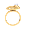 Petal Motif Circular Gold Ring