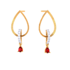 18KT Stone Studded Dazzling Gold and Diamond Earrings